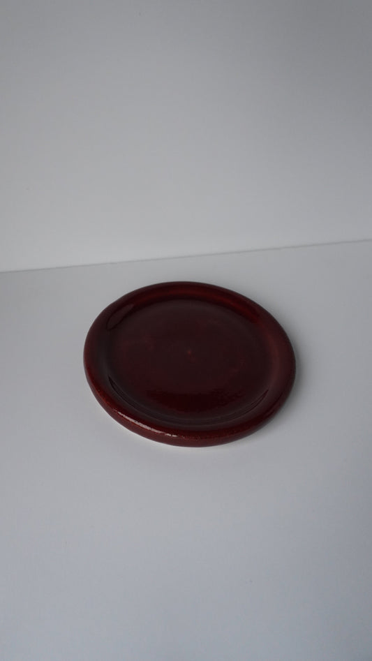 DARK RED BUBBLE TRINKET DISH