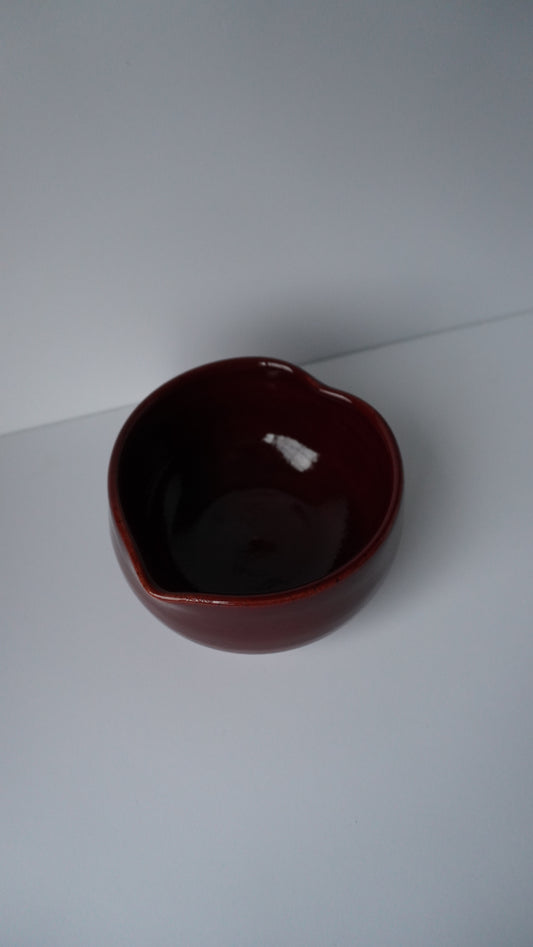 DARK RED HEART MATCHA BOWL